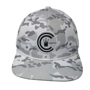 Cash & Co. Snapback Hat Camouflage M/L Adjustable Embroidered 6 Panel Rope